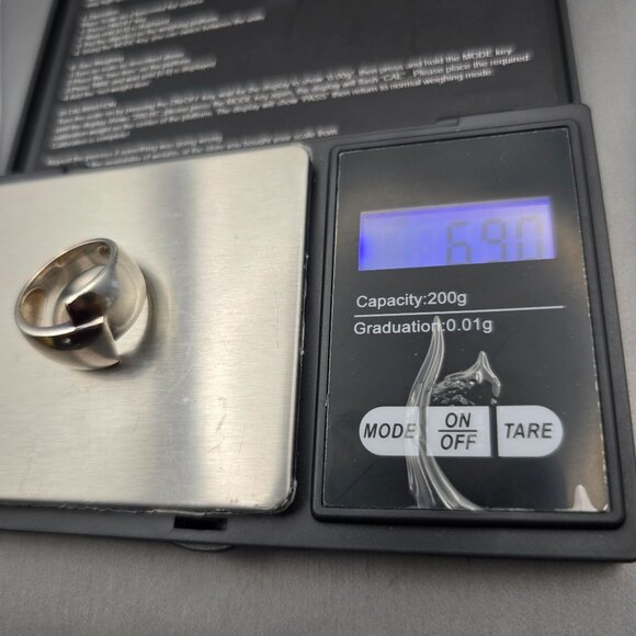 Sterling Silver 925 Modernist Bypass 6mm Band Ring Size 8 6.9g - Picture 7 of 8